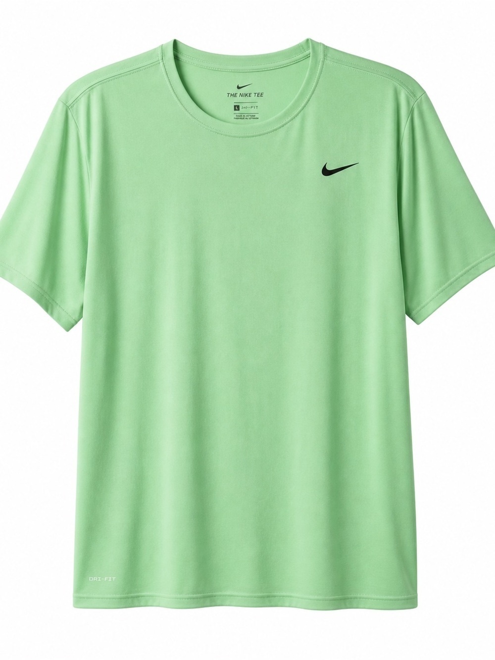NIKE,MEN,LIGHT GREEN,DRI-FIT,SHORT SLEEVE,MILER T-SHIRT.SIZE-LARGE.